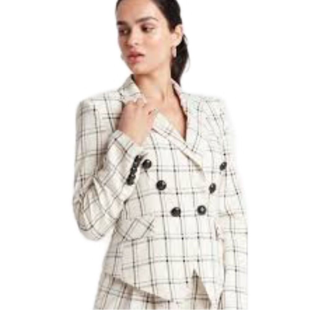 NWT Choosy Double Breasted Blazer Plaid Jacket. Size 0